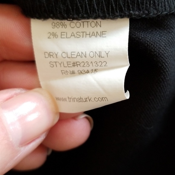 TRINA TURK Black Button A-Line Skirt size 6 - Picture 5 of 5